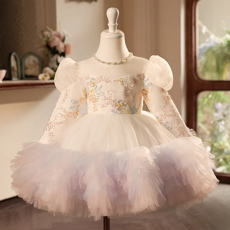 Baby Clothing Layers - فستان أطفال بأكمام طويلة للخريف والصيف،