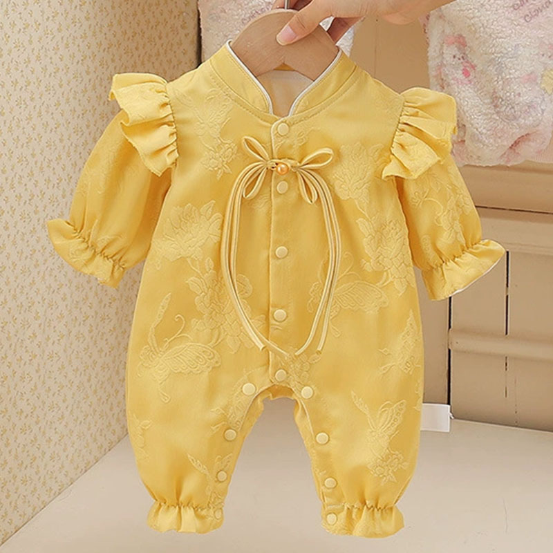 Baby Clothing Yellow - ملابس أطفال للبنات الصغيرات لفصلي الربيع