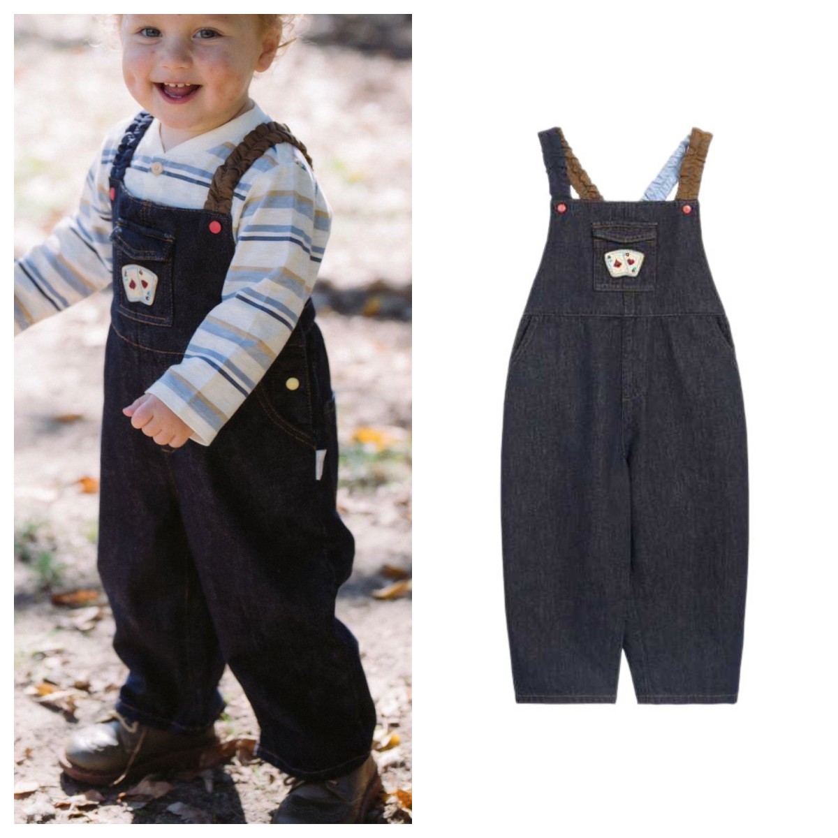 Baby Overall Denim - أفرول أطفال ربيعي جديد 2026 للأولاد