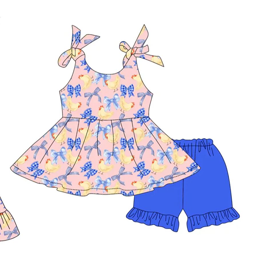 Baby Clothing Yellow - ملابس أطفال صيفية بطبعة بطة صفراء