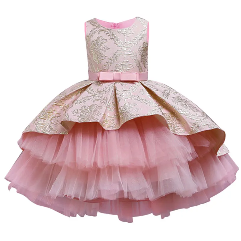 Baby Clothing Layers - فستان أميرة للفتيات الصغيرات بتطريز متعدد