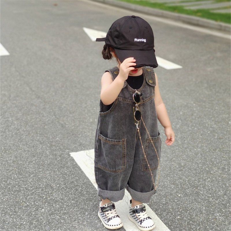 Baby Overall Denim - بنطلون جينز للأطفال من 2-9 سنوات،