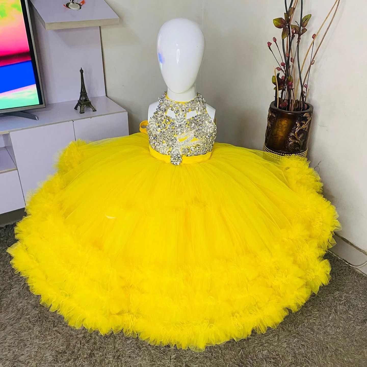 فستان فتاة الزهور الصفراء الرا - مراجعة Baby Clothing Yellow وسعره