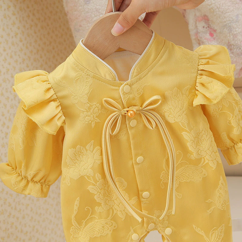 ملابس أطفال للبنات الصغيرات لف - مراجعة Baby Clothing Yellow وسعره