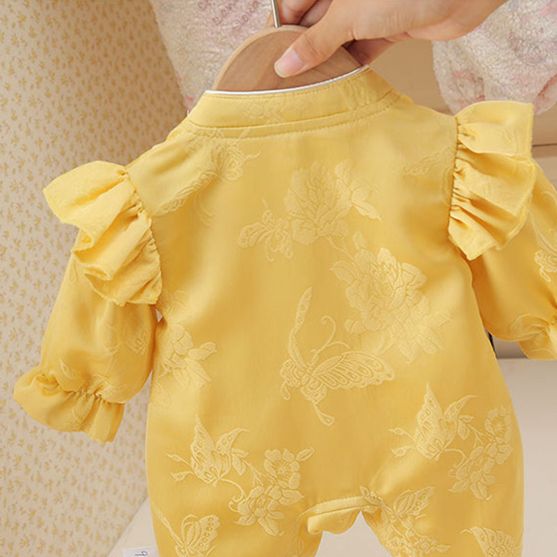 ملابس أطفال للبنات الصغيرات لف - مراجعة Baby Clothing Yellow وسعره