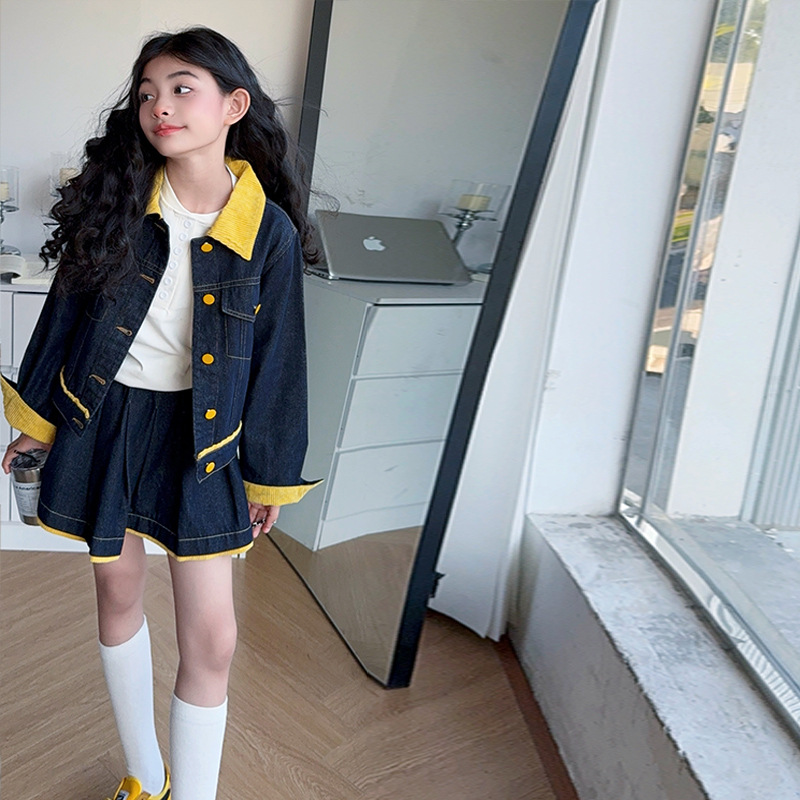 طقم جاكيت دنيم أصفر عصري للفتي - مراجعة Baby Clothing Yellow وسعره