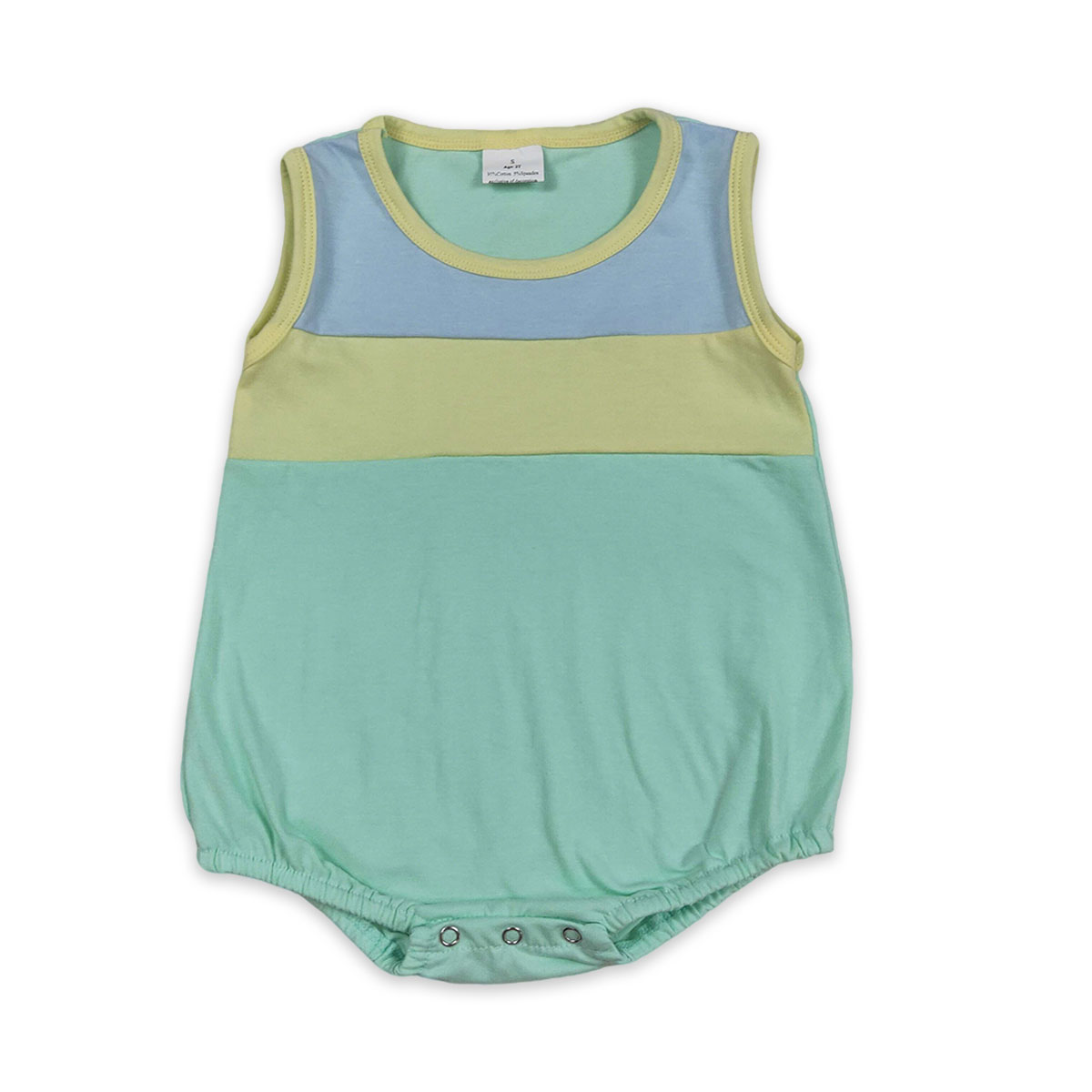 رومبير أزرق وأصفر بدون أكمام ل - مراجعة Baby Clothing Yellow وسعره