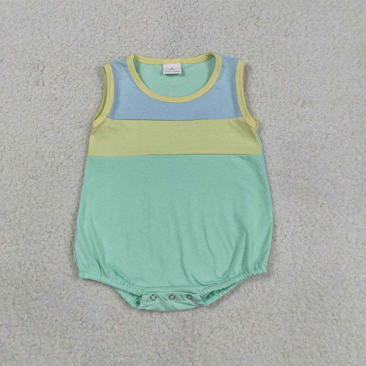 رومبير أزرق وأصفر بدون أكمام ل - مراجعة Baby Clothing Yellow وسعره