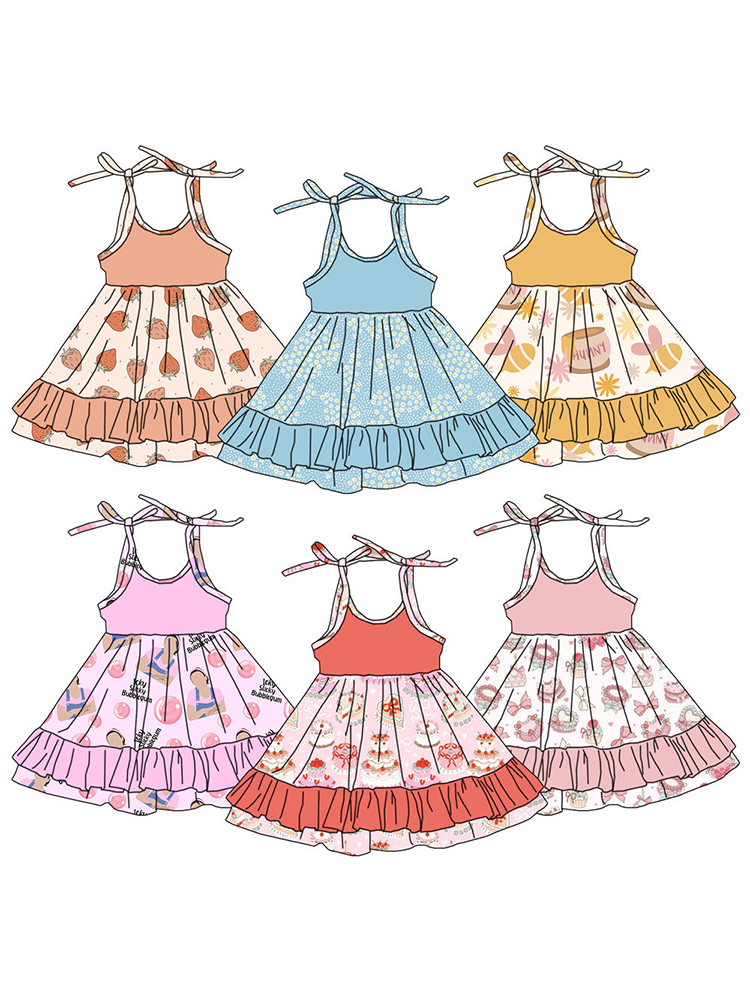 فستان بناتي صيفي بطبعة فراولة  - مراجعة Baby Clothing Layers وسعره