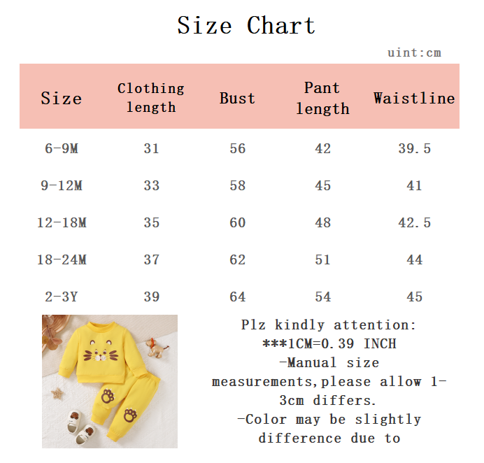 0-3 سنوات طفل رضيع طويلة الأكم - مراجعة Baby Clothing Yellow وسعره