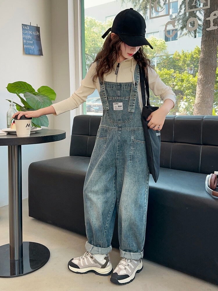 أفرولات جينز مريحة للبنات لفصل - مراجعة Baby Overall Denim وسعره