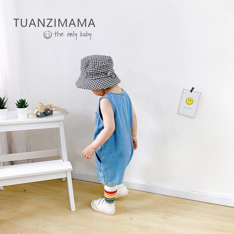 رومبير دنيم صيفي للأطفال على ا - مراجعة Baby Overall Denim وسعره